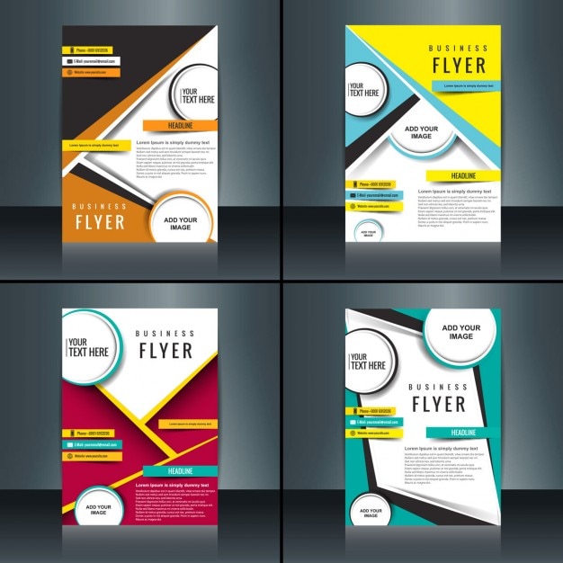 Colección de folletos a color