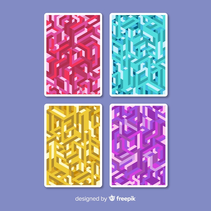 Vector gratuito colección folletos isométricos coloridos