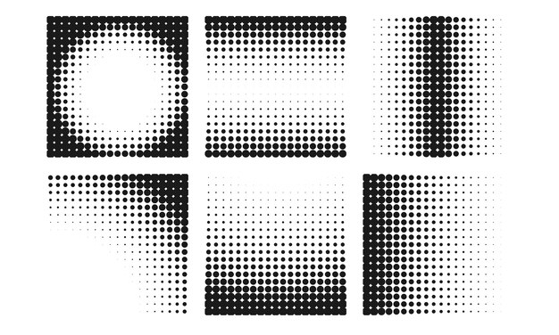 Colección de fondo abstracto de semitonos en diferentes estilos