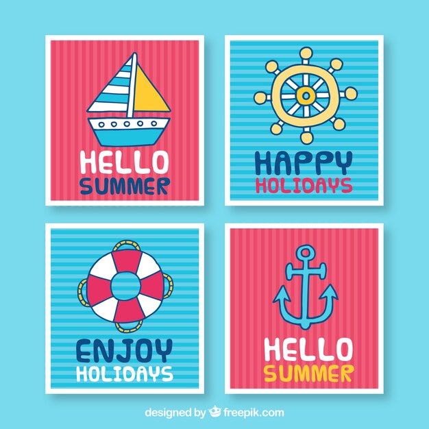 Colección de fondos de verano