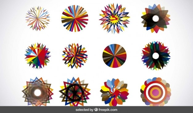 Vector gratuito colección formas abstractas coloridas