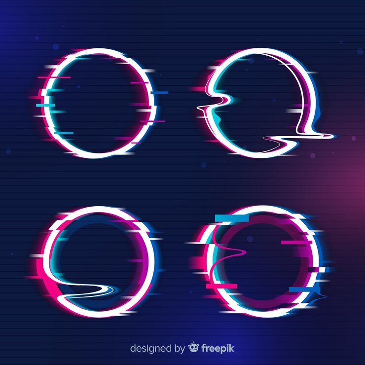 Vector gratuito colección de formas geométricas glitch