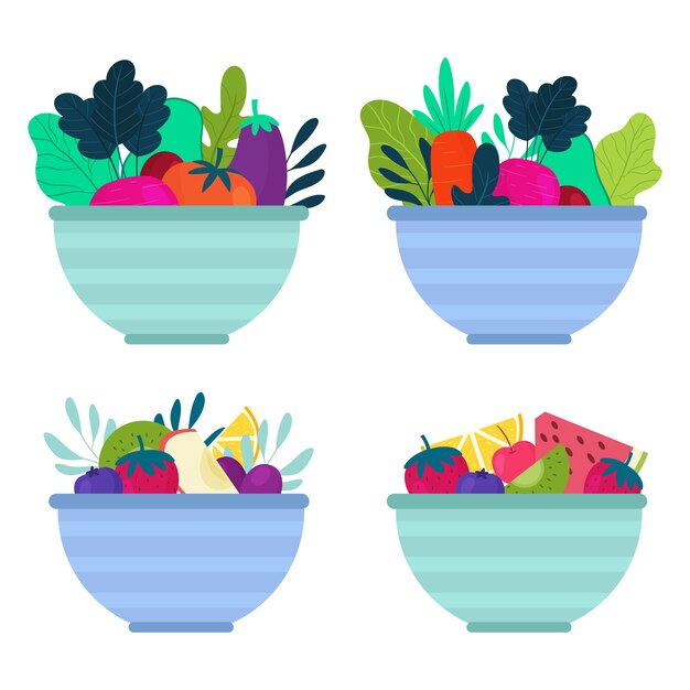 Colección de fruteros y ensaladeras