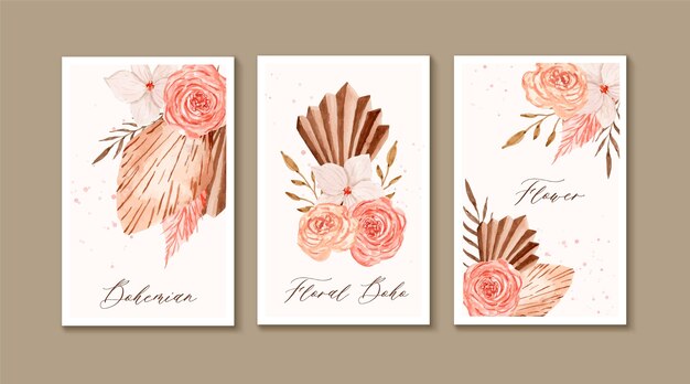 Colección de fundas de acuarela boho