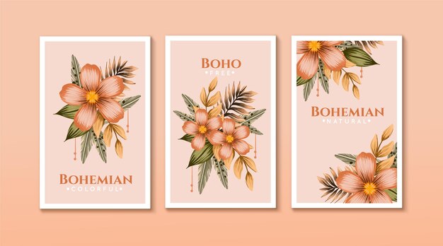 Colección de fundas de acuarela boho