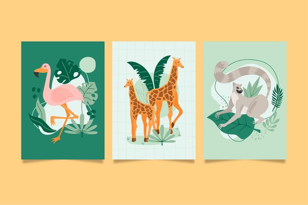 Colección de fundas de animales salvajes.