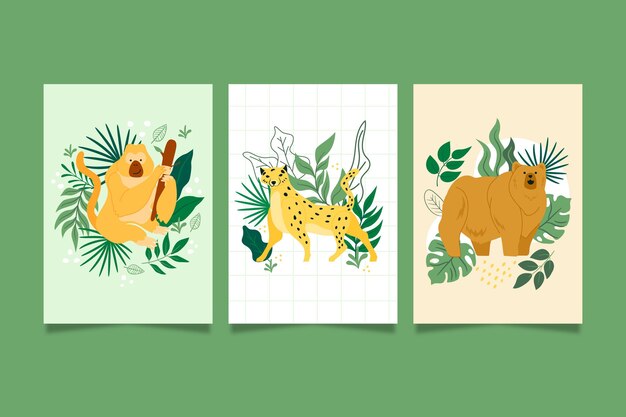 Colección de fundas de animales salvajes.