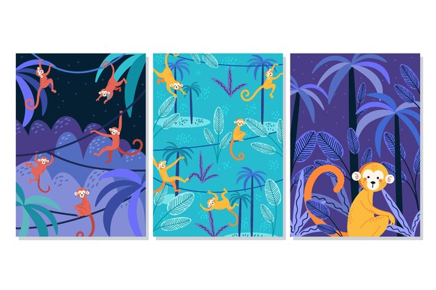 Colección de fundas de animales salvajes.