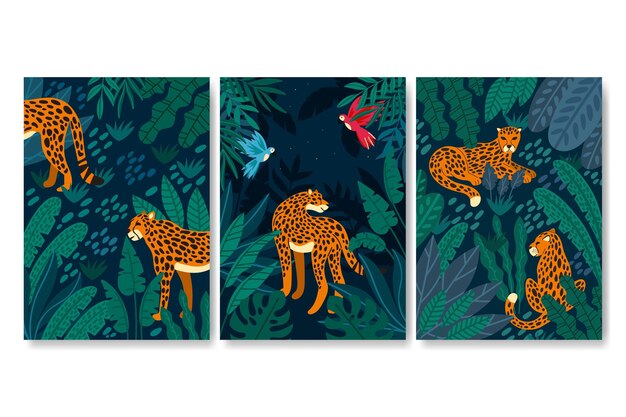 Colección de fundas de animales salvajes.
