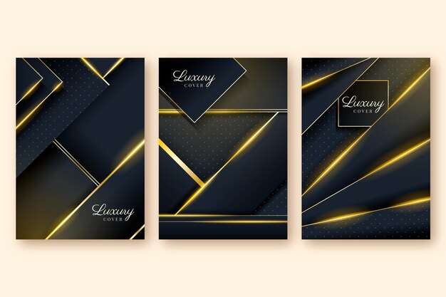 Colección de fundas de lujo dorado degradado
