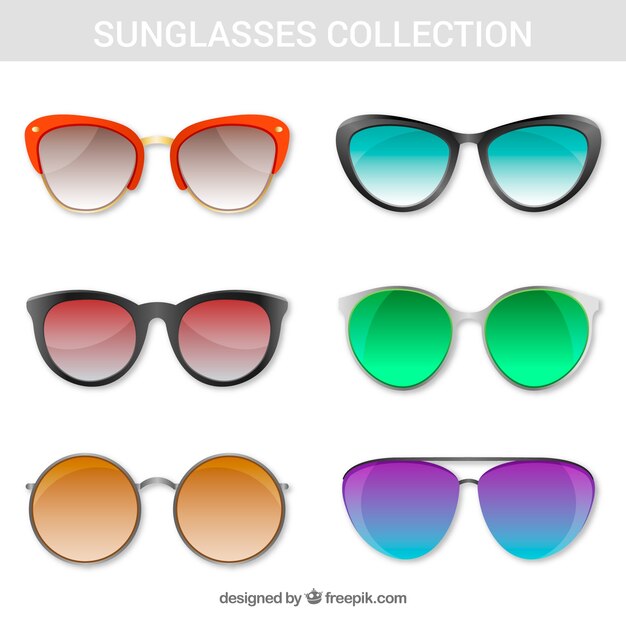 Colección de gafas de sol modernas