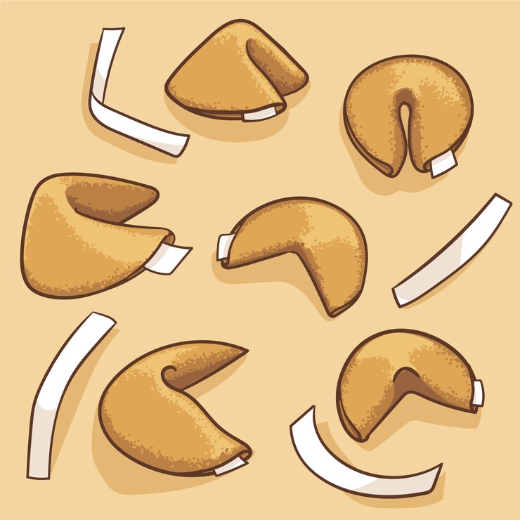 Vector gratuito colección de galletas de la fortuna dibujadas a mano