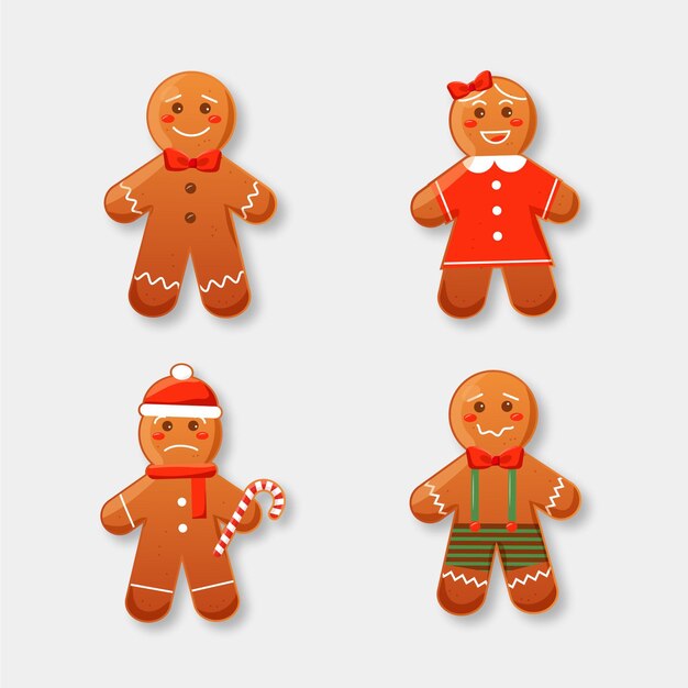 Colección de galletas de hombre de jengibre degradado