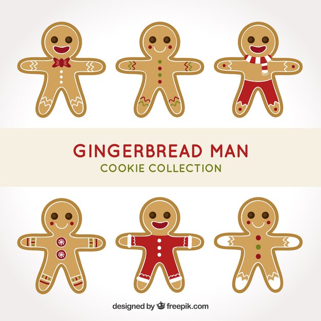 Colección de galletas de hombre de jengibre