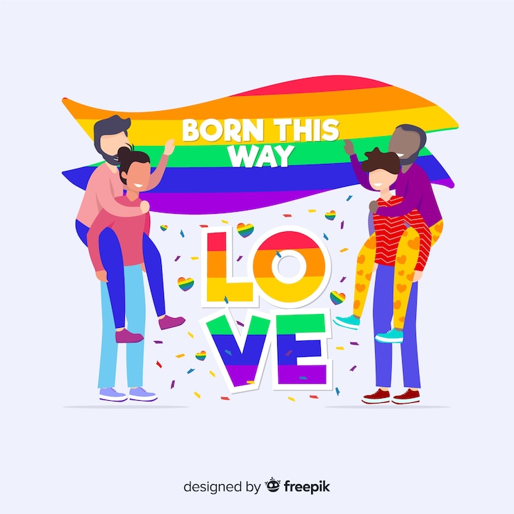 Vector gratuito colección gente celebrando el día del orgullo