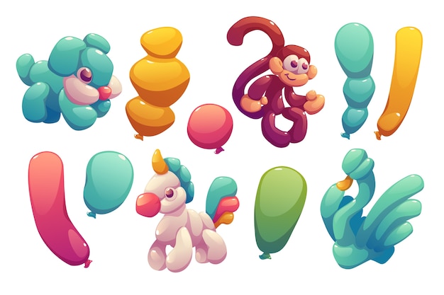 Vector gratuito colección de globos de colores degradados