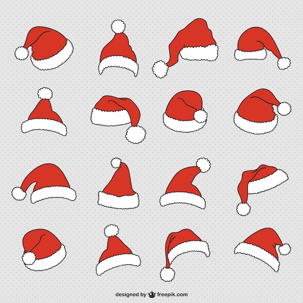 Colección de gorros de Papá Noel