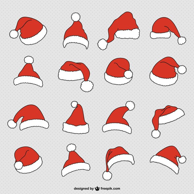 Colección de gorros de Papá Noel