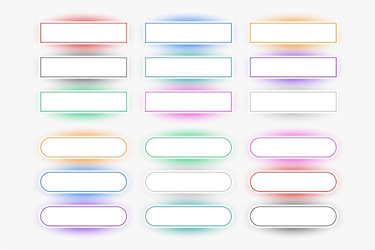 Vector gratuito colección de gradiente uiux diseño de icono de botón de la aplicación
