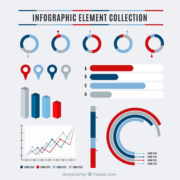 Colección de gráficas para infografía