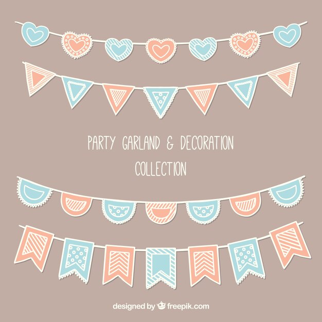 Colección de guirnaldas de fiesta en estilo vintage 