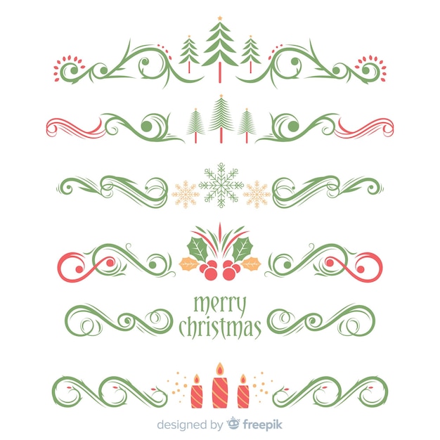 Colección de guirnaldas de navidad