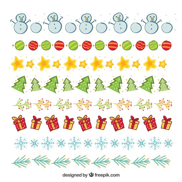 Colección de guirnaldas navideñas ornamentales