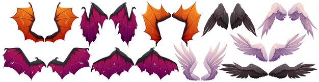 Colección Halloween alas de demonio y ángel