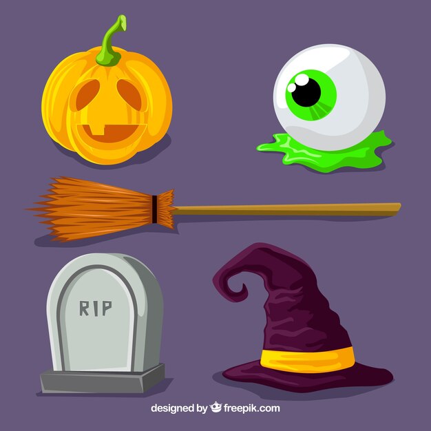Colección de halloween con estilo moderno