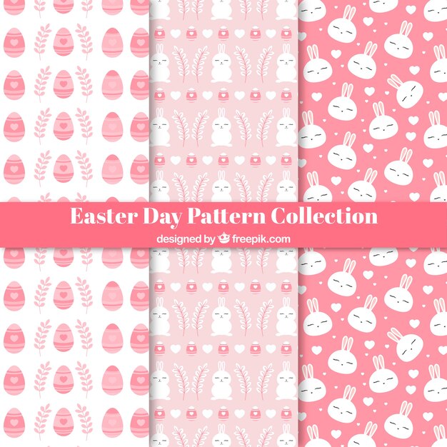 Colección hecha a mano de patrones de pascua