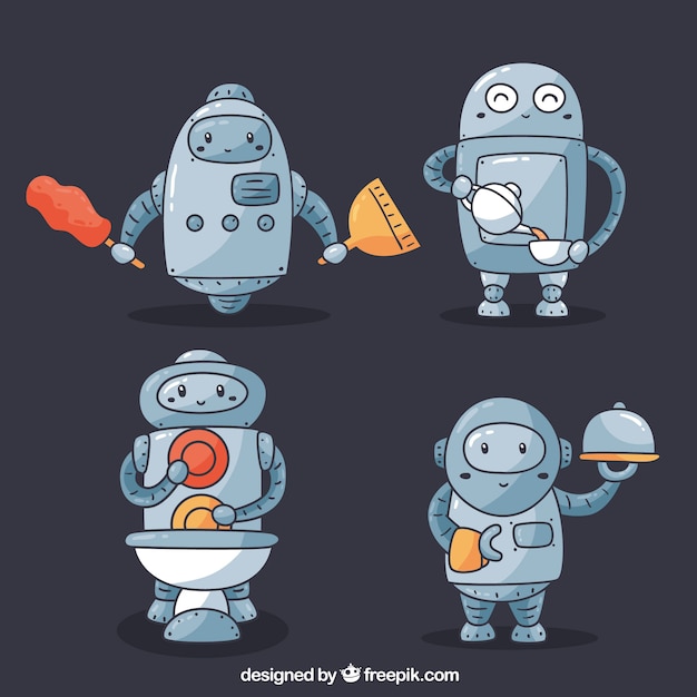 Colección hecha a mano de robots 