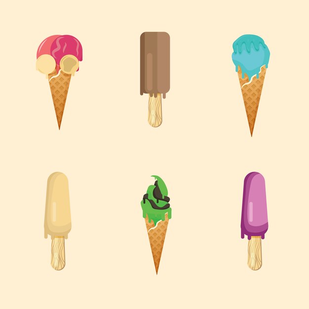 Colección de helados