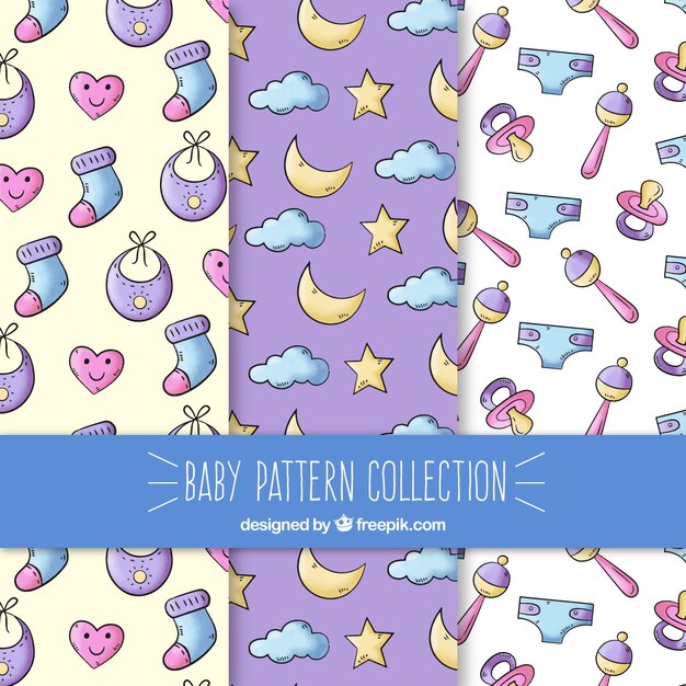 Colección de hermosos patrones de bebé