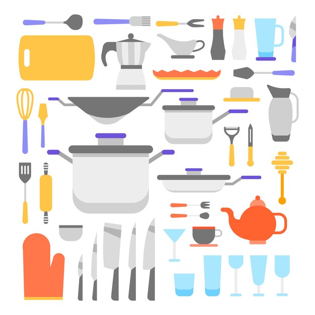 Colección de herramientas de cocina
