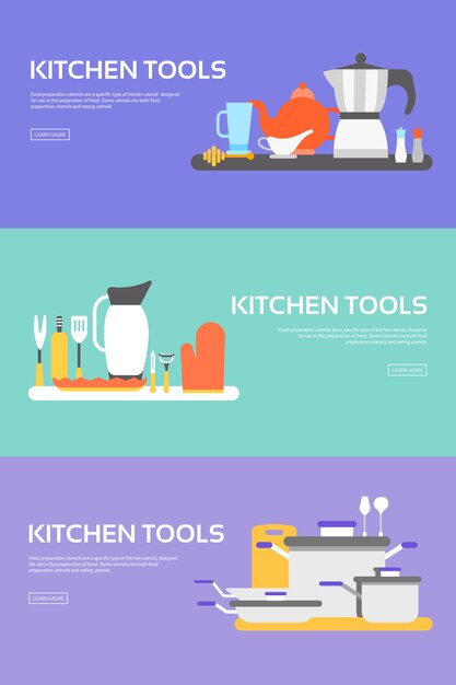 Colección de herramientas de cocina