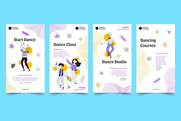 Colección de historias de instagram bailando