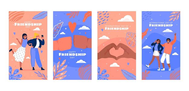 Colección de historias de Instagram del día de la amistad