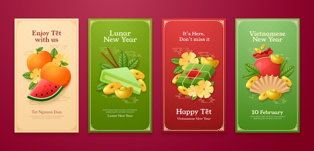 Colección de historias de instagram de Gradient Tet