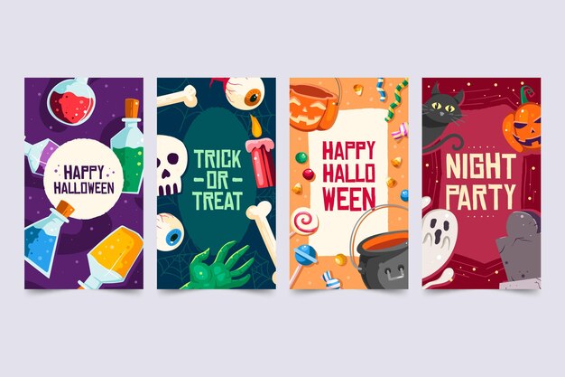 Colección de historias de instagram de halloween