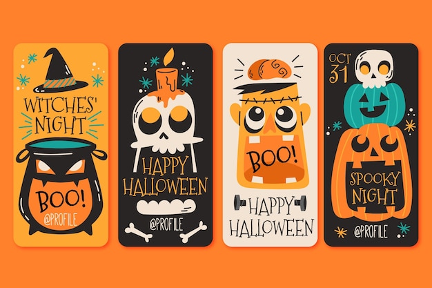 Colección de historias de instagram de halloween