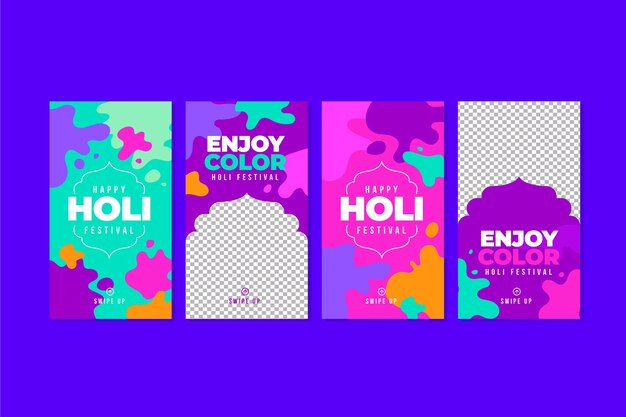 Colección de historias de instagram para holi