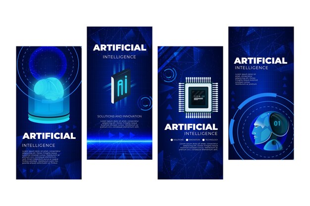 Colección de historias de instagram de inteligencia artificial