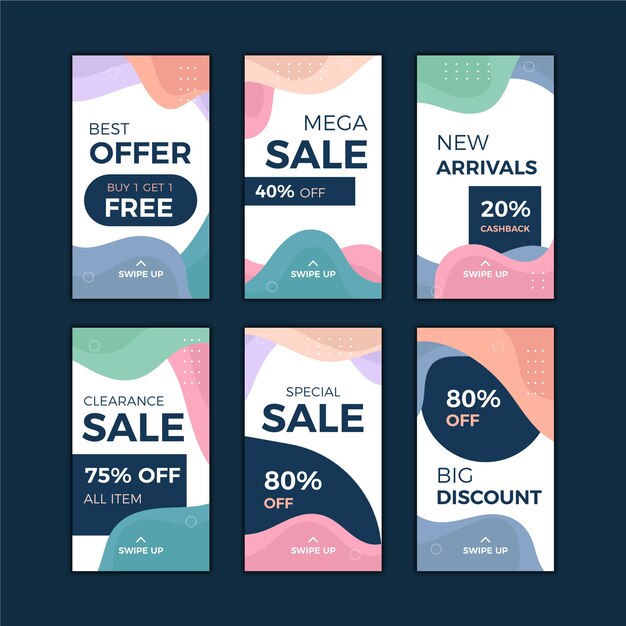 Colección de historias de instagram de ventas