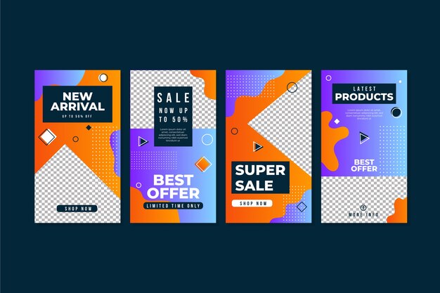 Colección de historias de instagram de ventas