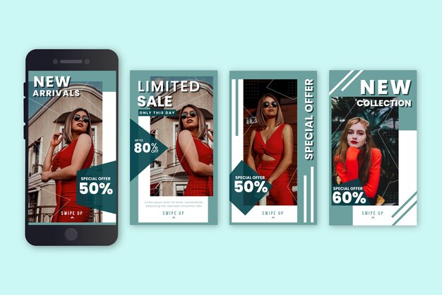 Colección de historias de instagram de ventas