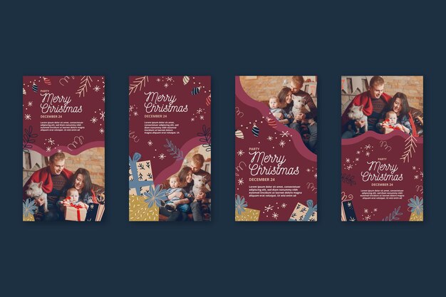 Colección de historias navideñas de instagram