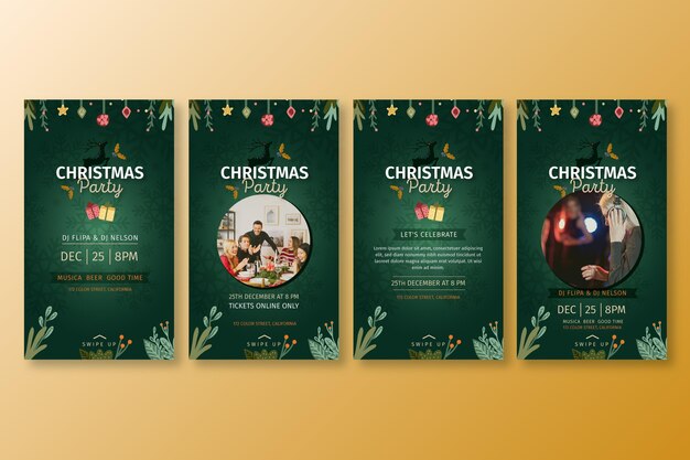 Colección de historias navideñas de instagram
