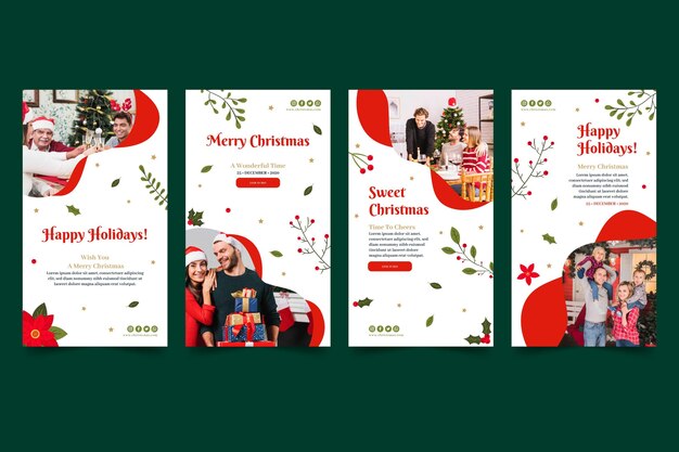 Colección de historias navideñas de instagram