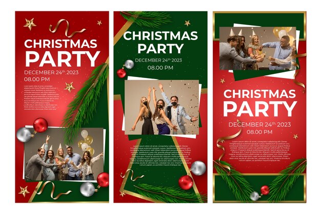 Colección de historias navideñas de instagram
