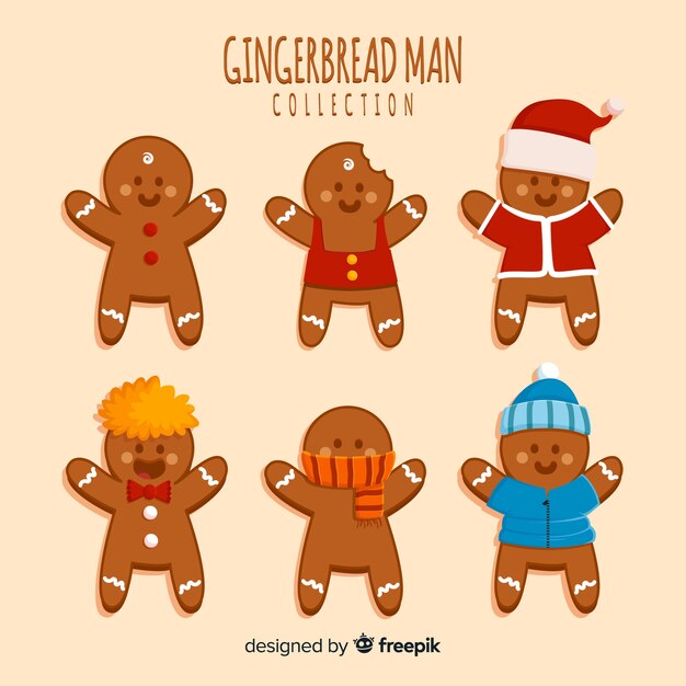 Colección hombres de pan de jengibre adorables
